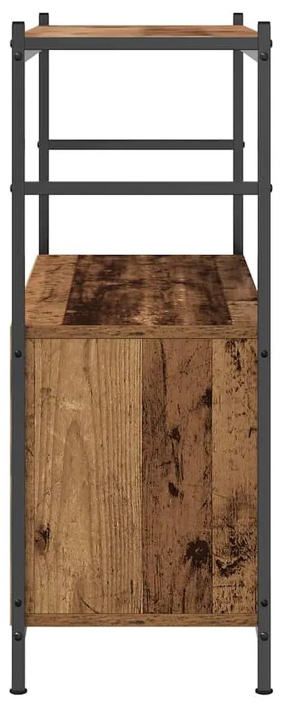 Estante de Livros vidaXL Carvalho Fumado 80x30x78,5 cm Madeira de Enge