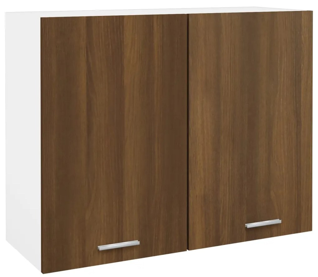 vidaXL Armário suspenso “Lyon” 80x31x60 cm carvalho castanho