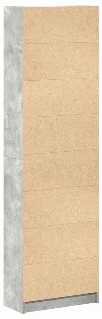 Guarda-roupa Cinza Concreto 55x25x189 cm Madeira Estruturada