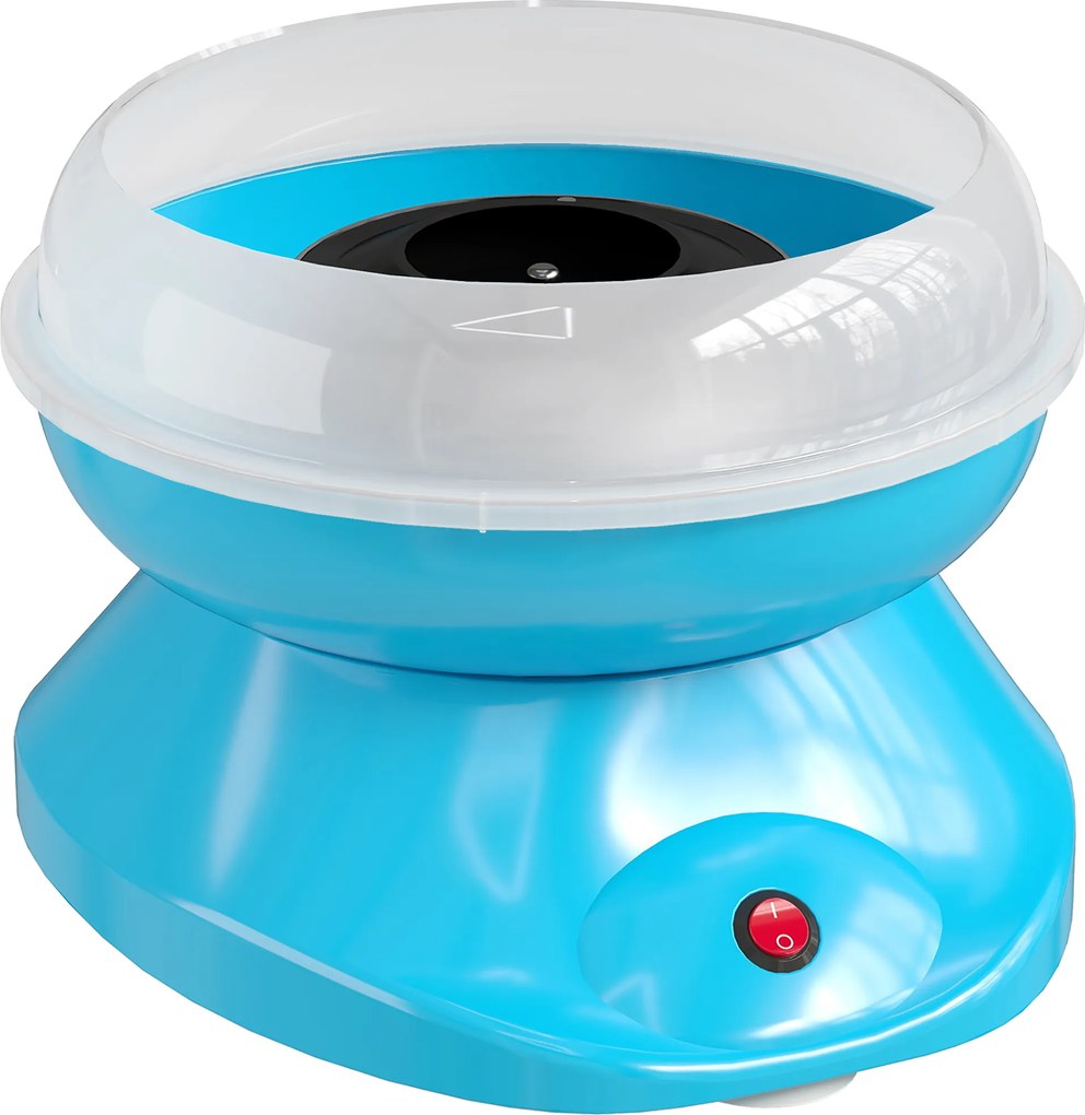 Máquina de Algodão Doce Potência 450W-550W Doce com Colher Medidora e 10 Palitos de Bambu 27x26x18 cm Azul