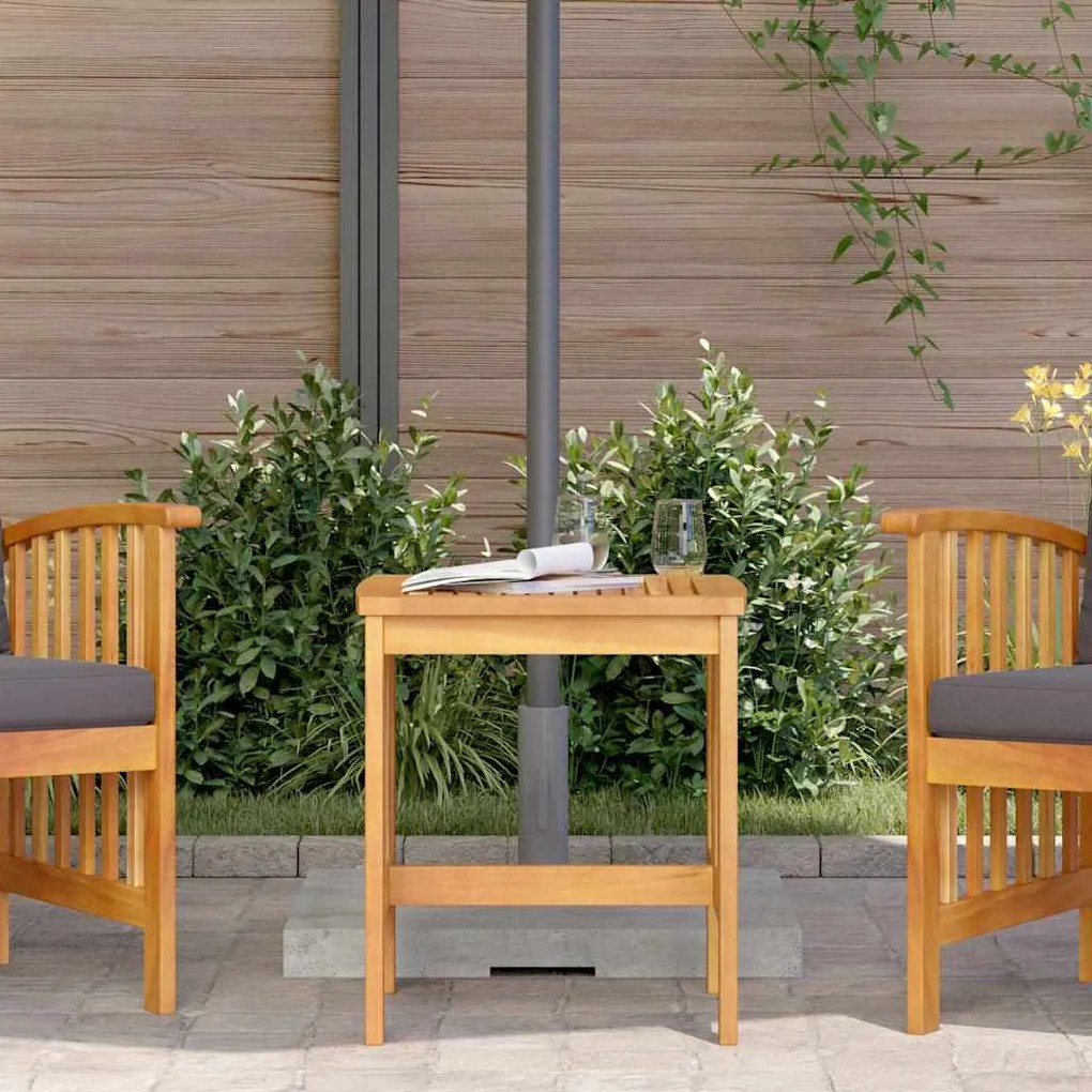 Mesa Lateral de Jardim vidaXL Castanho 45x45x50 cm em Madeira de Acáci