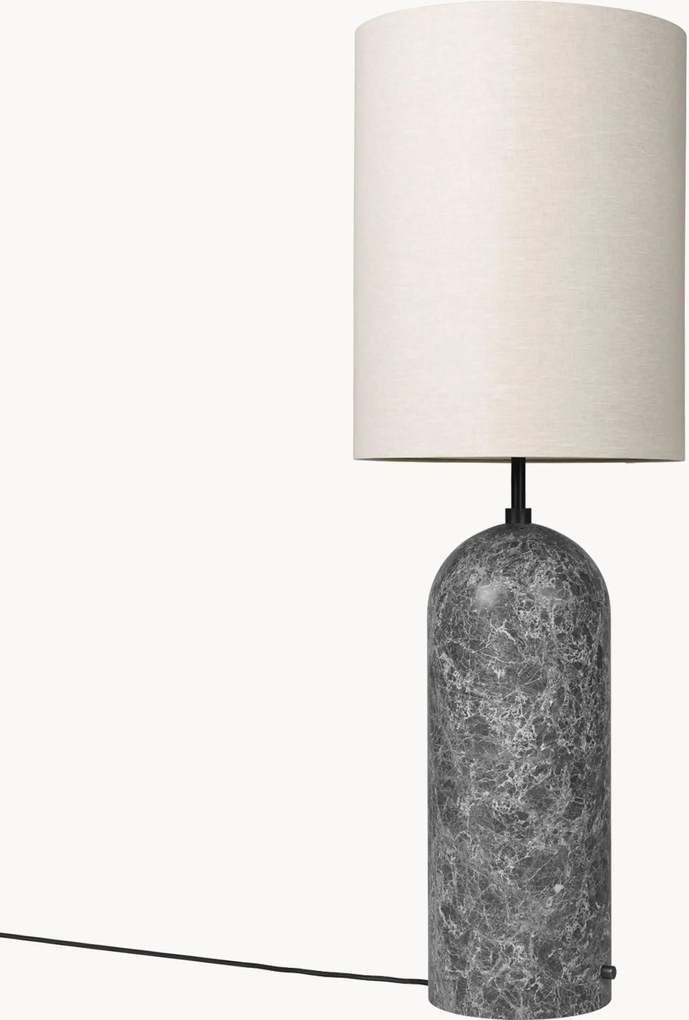 Candeeiro de pé regulável com base em mármore Gravity, Alt 130 cm