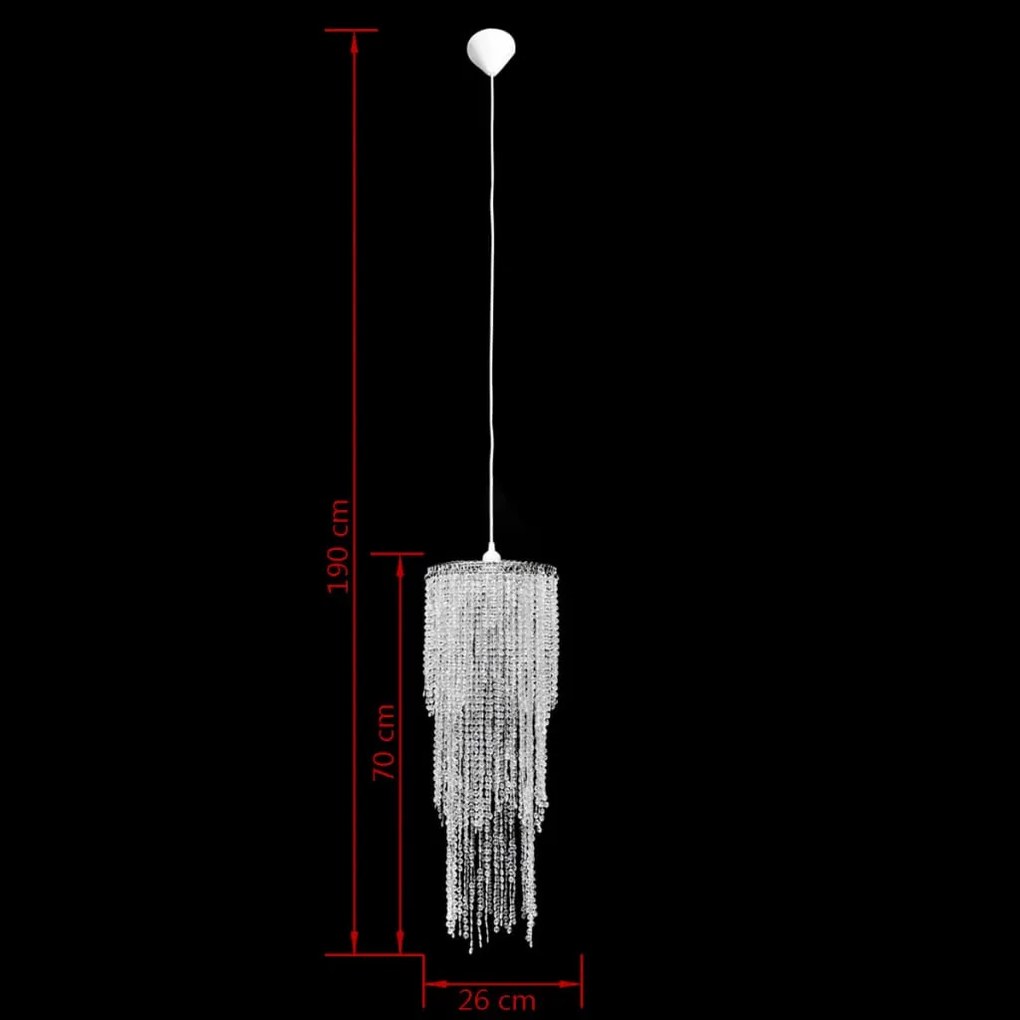 Candelabro pendente 26 x 70 cm