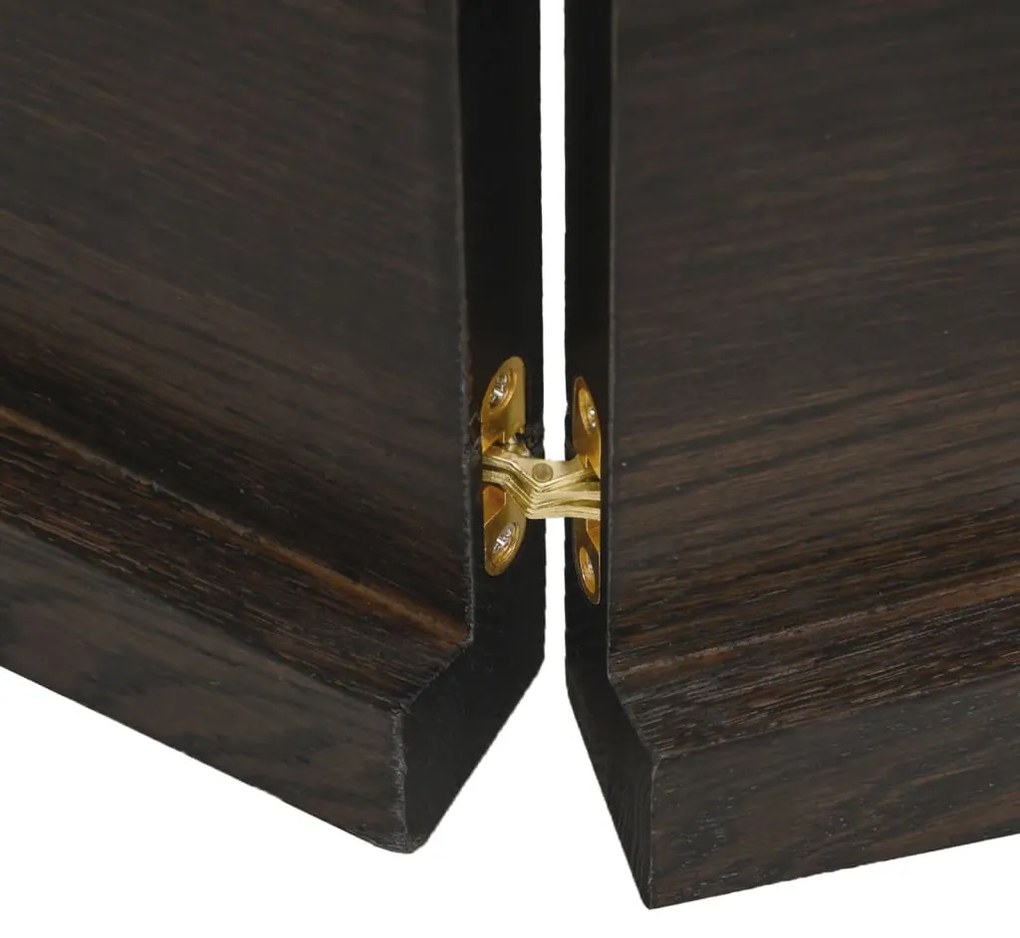 Tampo de mesa 160x40x(2-4) cm carvalho tratado castanho-escuro