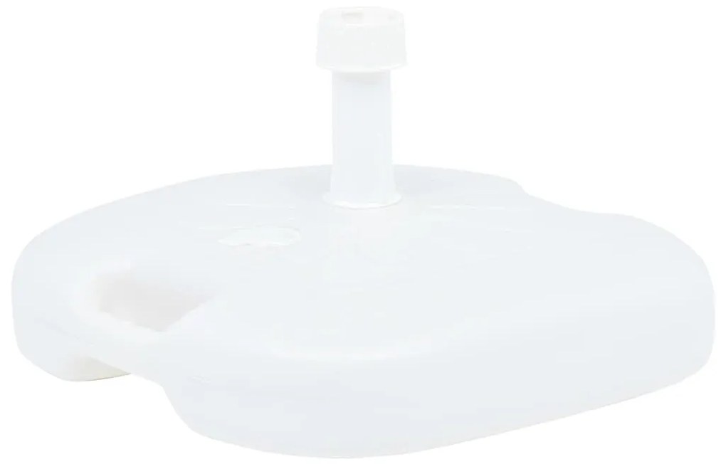 vidaXL Base de guarda-sol enchimento c/ areia/água 16L plástico branco