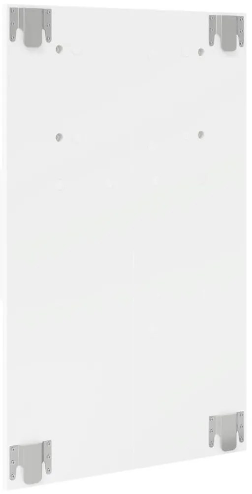 Mesas de cabeceira de parede com luzes LED 2 pcs branco