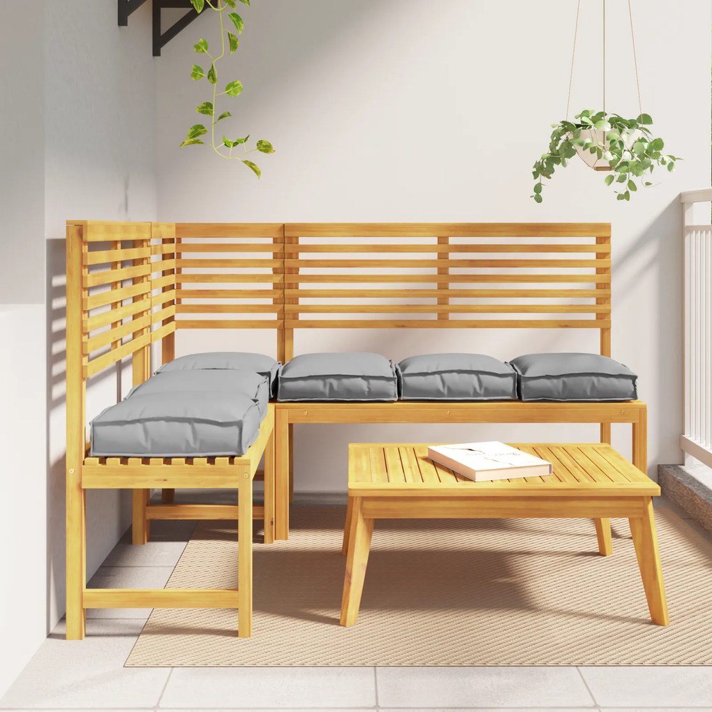 vidaXL Almofadas de Pallet para Assento 6 pcs Cinza 40x40x8 cm Tecido Oxford