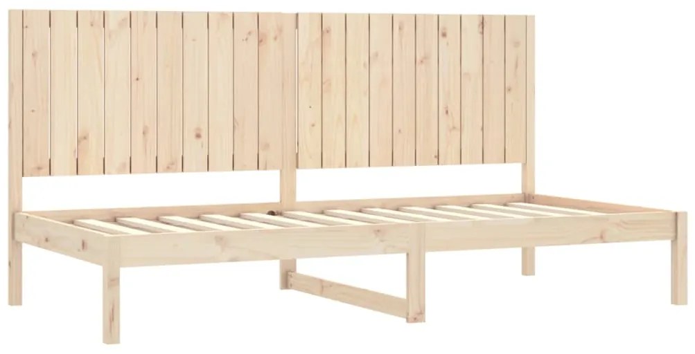 Sofá-cama sem colchão 90x200 cm madeira de pinho maciça