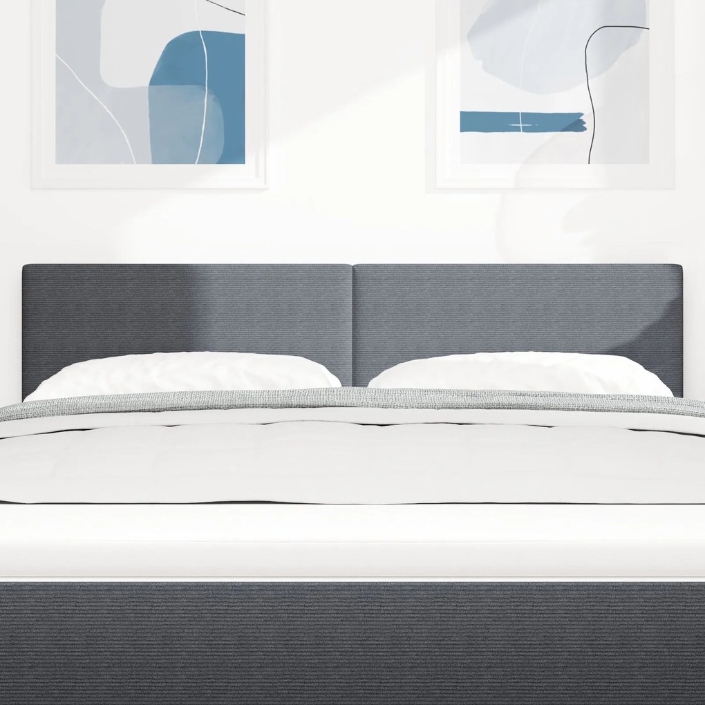 Cabeceira LED vidaXL Design Simples Cinza Escuro 80 cm Tecido de Velud