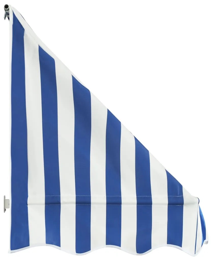 Toldo bistrô 400x120 cm azul e branco