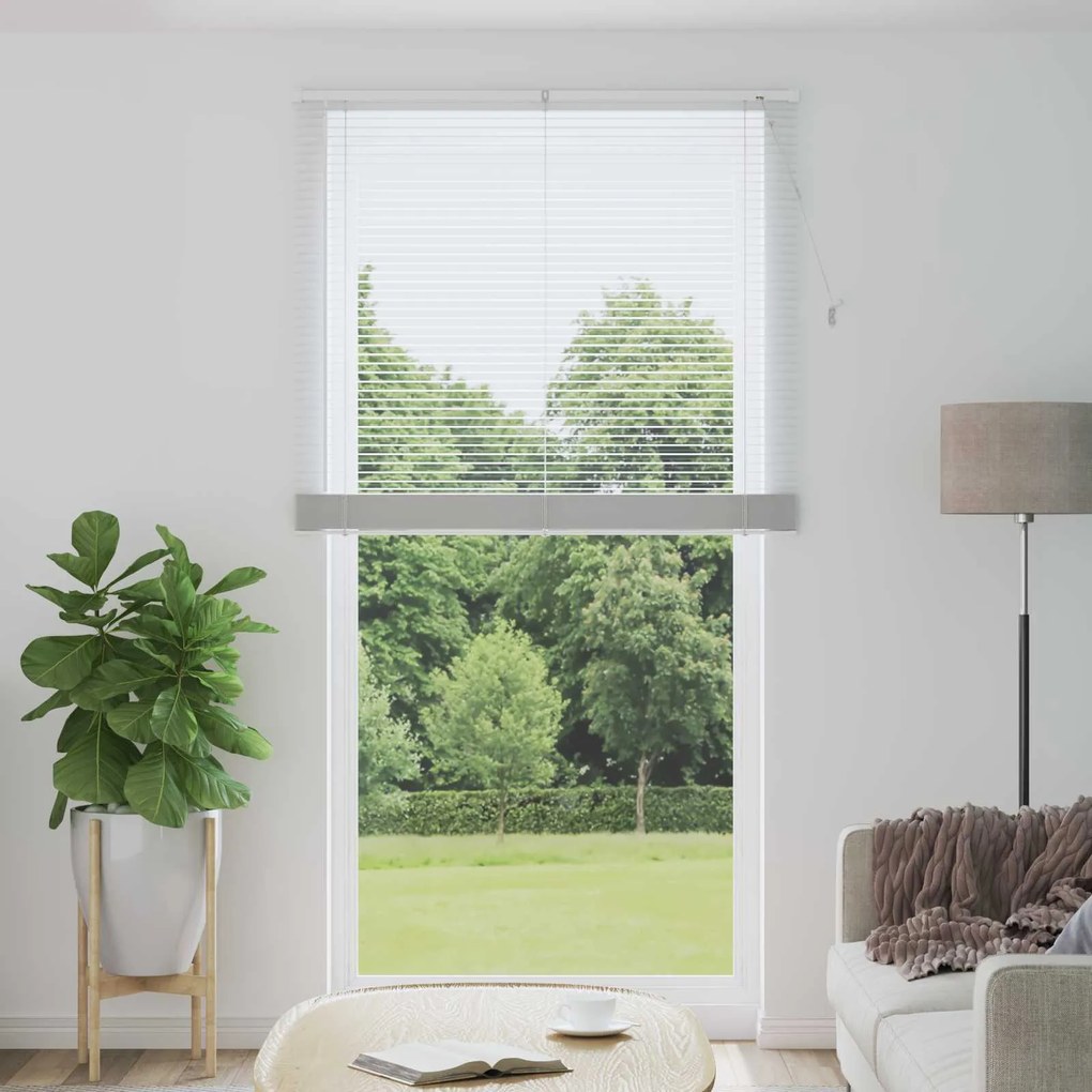 vidaXL Cortina Veneziana Manual Ajustável Branco 213 x 120 cm PVC