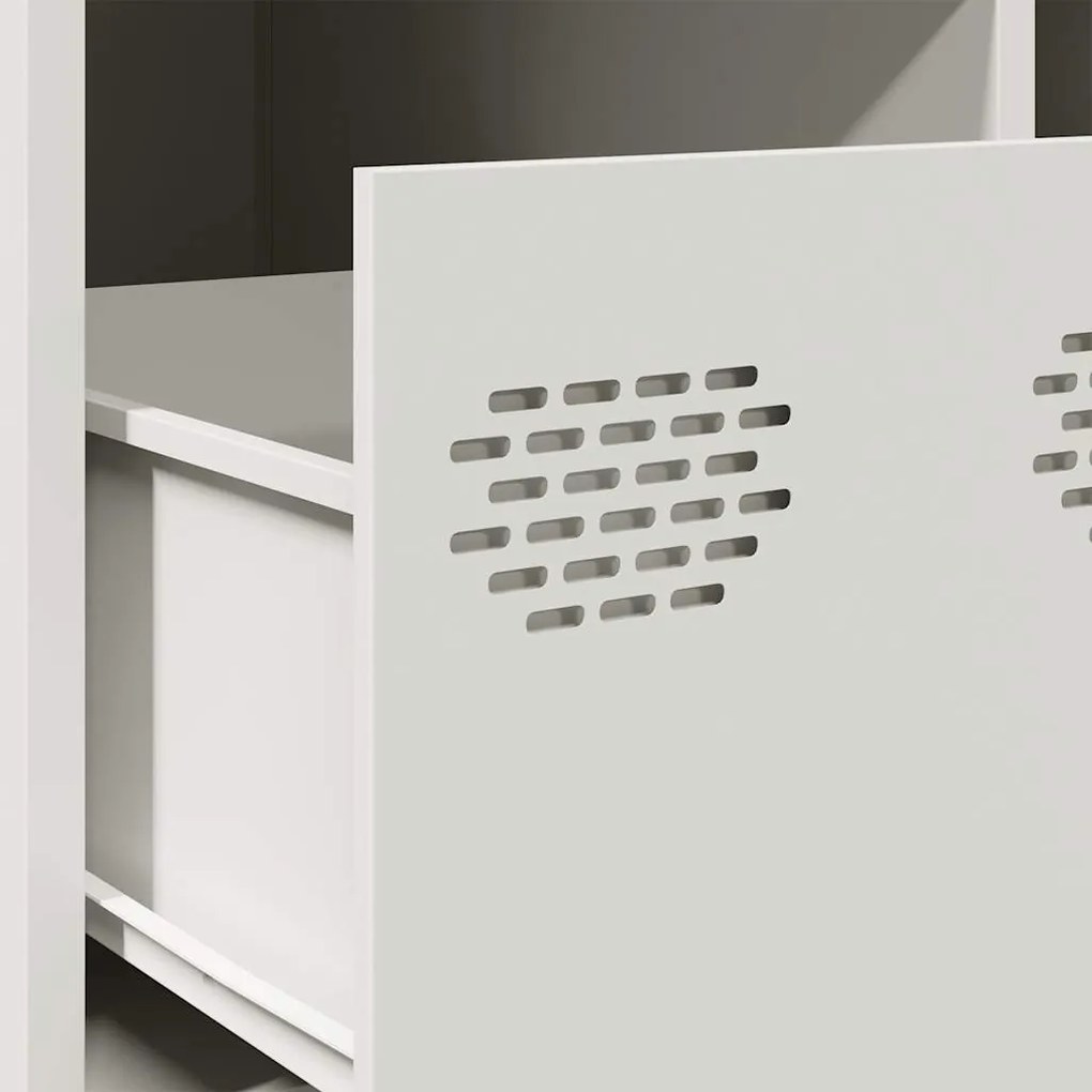 Mesa de centro 101,5x50x43,5 cm aço laminado a frio branco