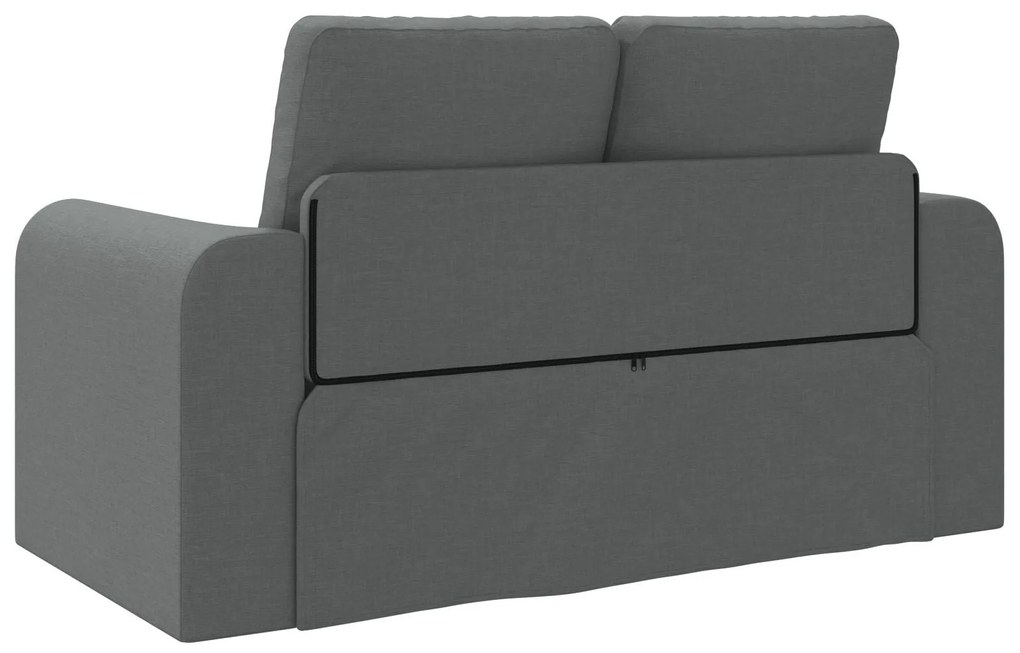 Sofá-camas 2 em 1 Cinza Escuro 148x71x83 cm Tecido