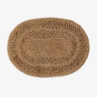 Felpudo Oval 45x60 Cm Em Juta Koblet Yute - Sklum