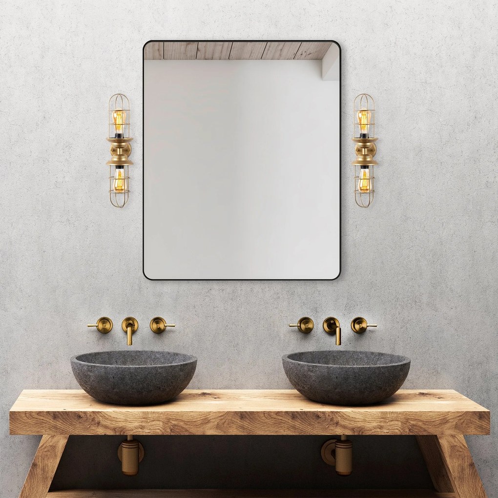 Aplique de Parede Mahoni – Dourado – 12 x 20 x 51 cm