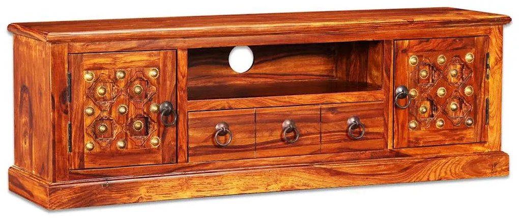 Móvel de TV madeira acácia maciça 120x30x40 cm