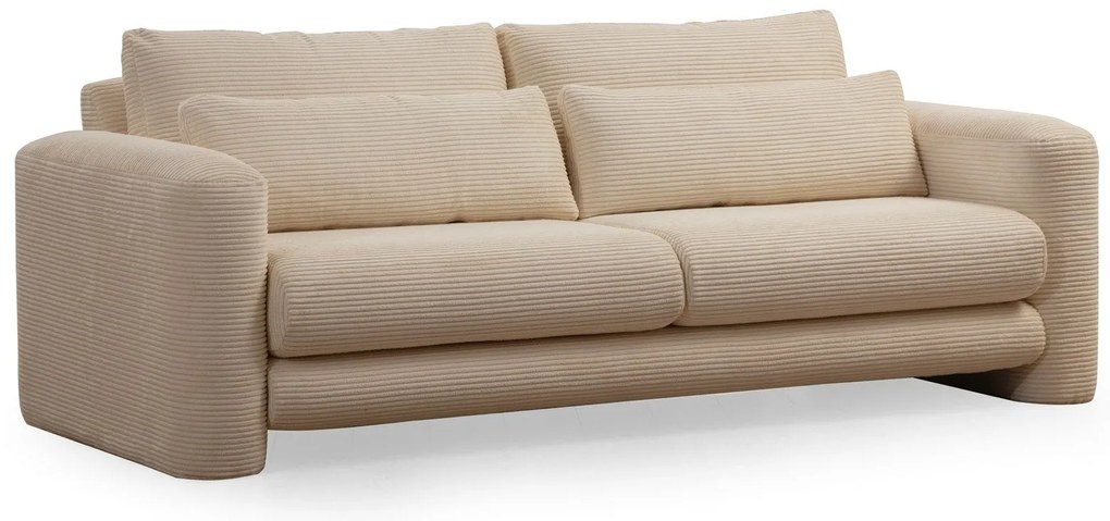 Sofá 3 Lugares Lily – Bege – 215 x 97 x 73 cm