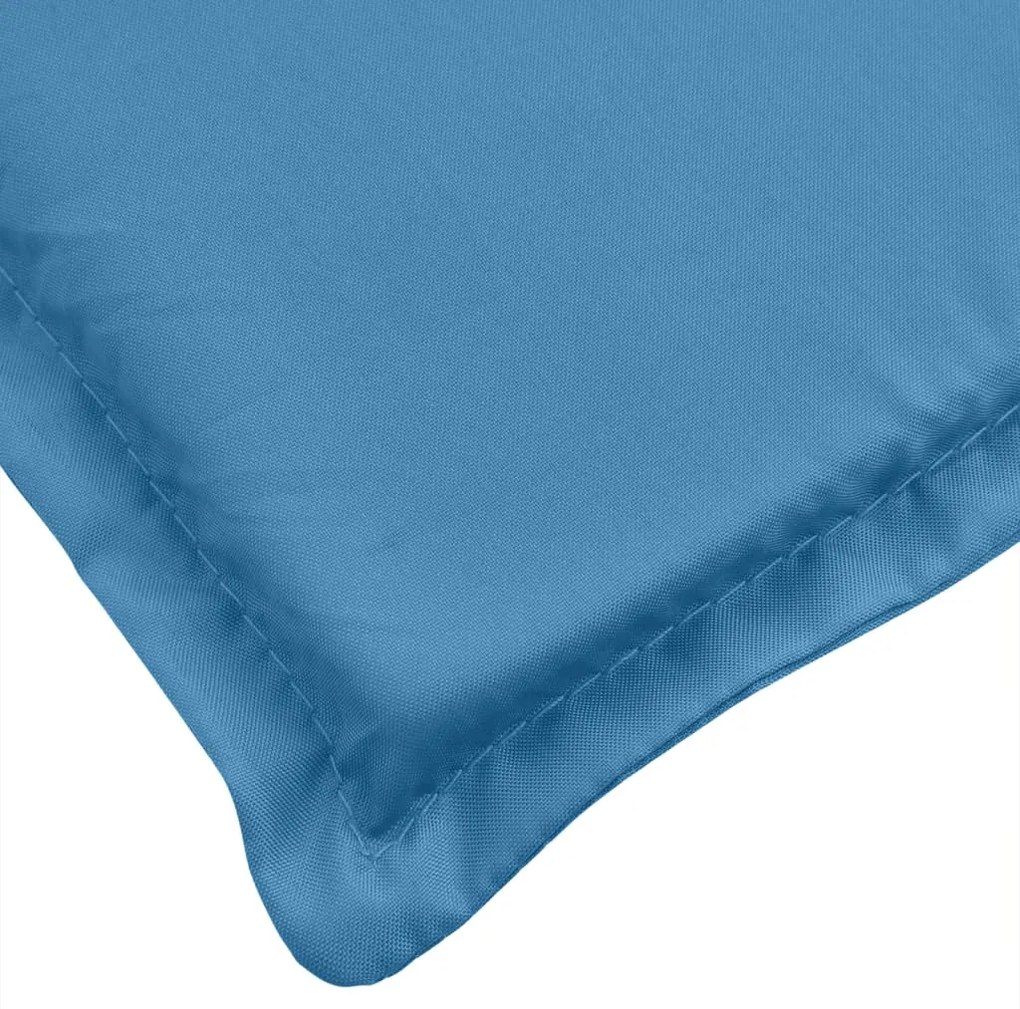 Almofadão p/ banco jardim 150x50x7 cm mesclado tecido azul