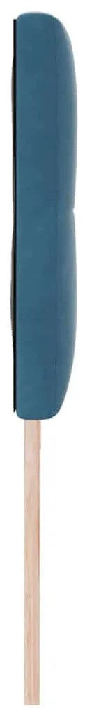 Cabeceira LED vidaXL Almofadada Azul Escuro 100 cm Veludo