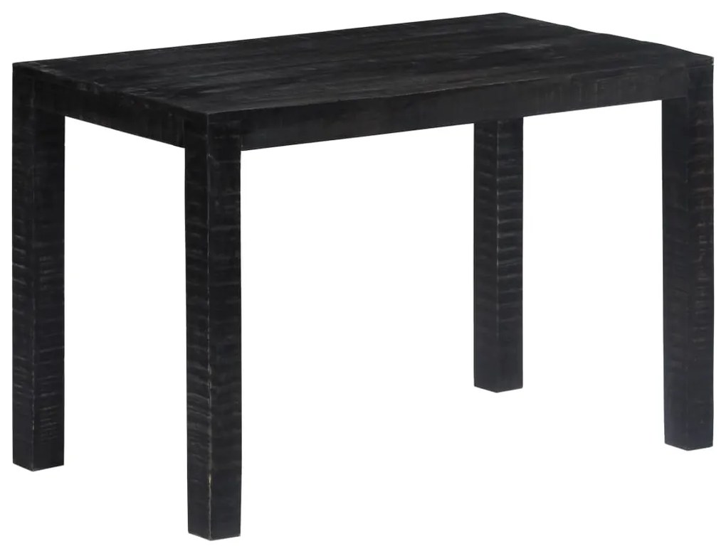 Mesa de jantar 118x60x76 cm madeira de mangueira maciça preto