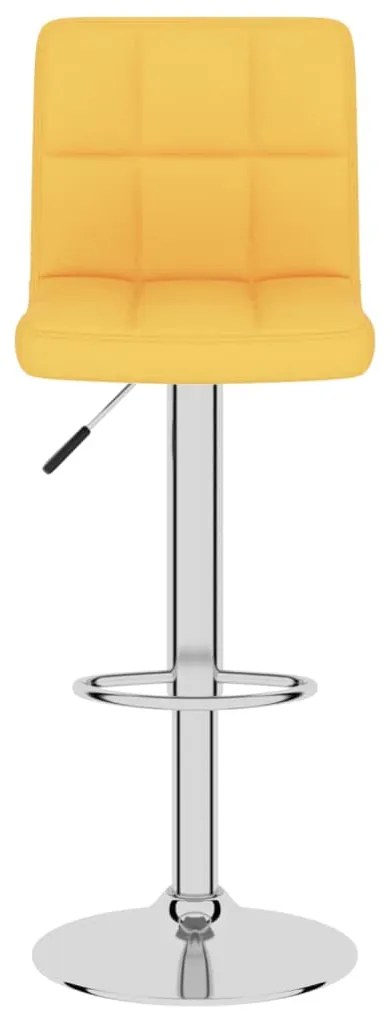 Banco de bar tecido amarelo mostarda