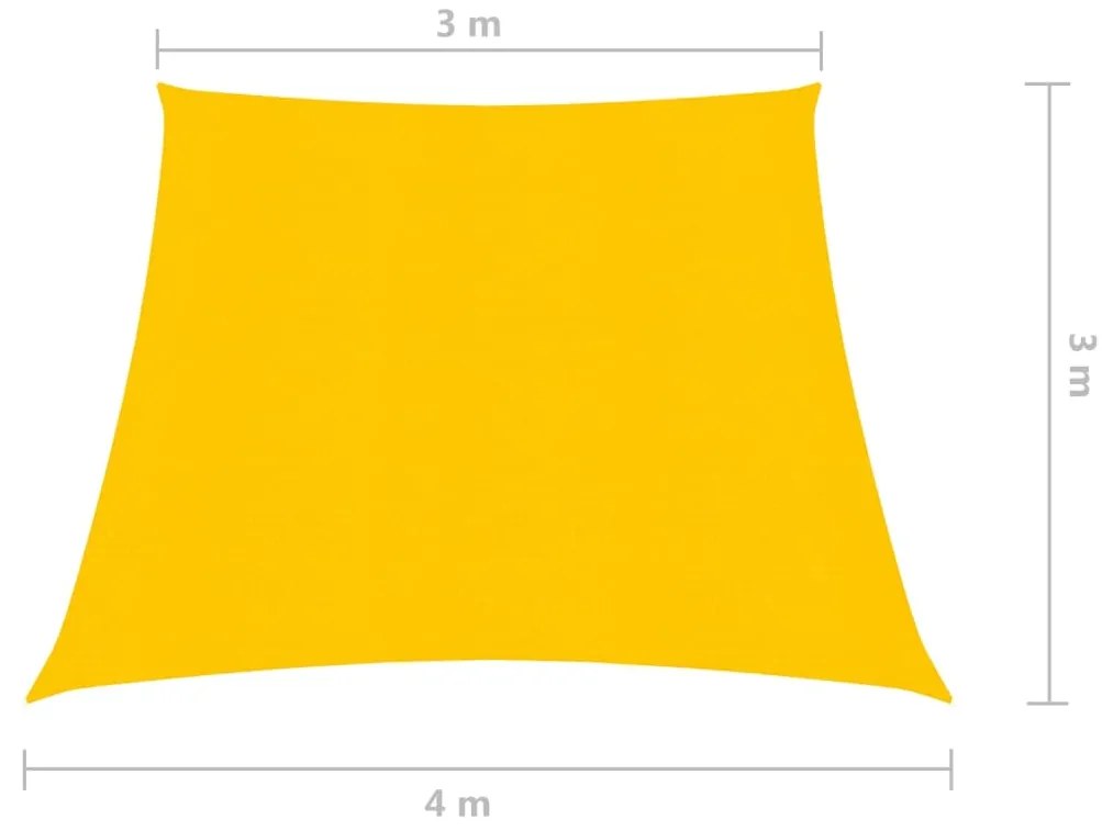 Para-sol estilo vela 160 g/m² 3/4x3 m PEAD amarelo