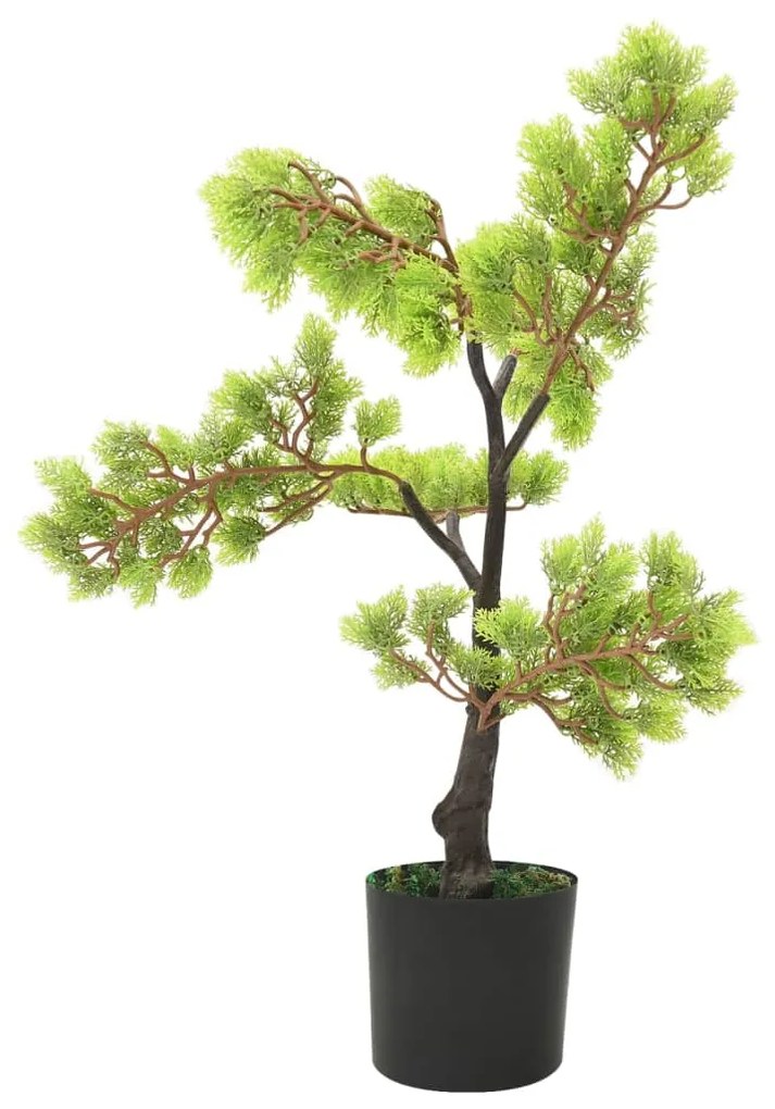 Bonsai cipreste artificial com vaso 60 cm verde