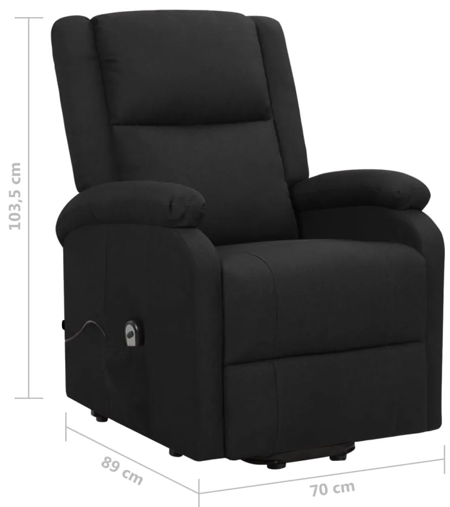 Poltrona elevatória tecido preto