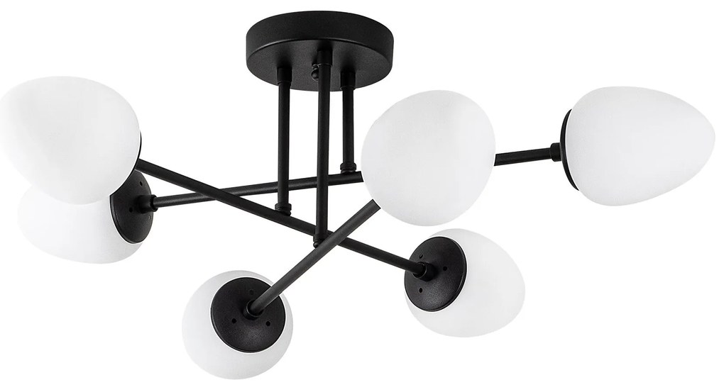 Candeeiro Camflo – Preto e Creme – 81 x 81 cm