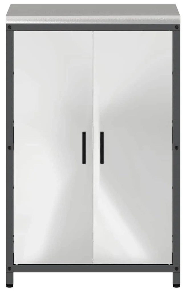 Armário de Armazenamento para Cozinha Prata 60 x 50 x 92 cm