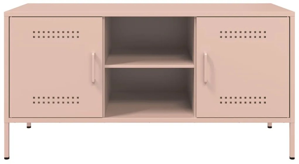 Móvel de TV 100,5x39x50,5 cm aço rosa