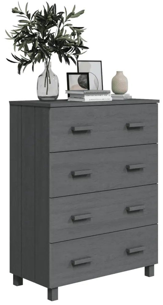 Aparador HAMAR 79x40x103,5 cm pinho maciço cinza-escuro