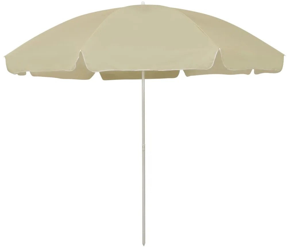 Guarda-sol de praia 300 cm amarelo areia