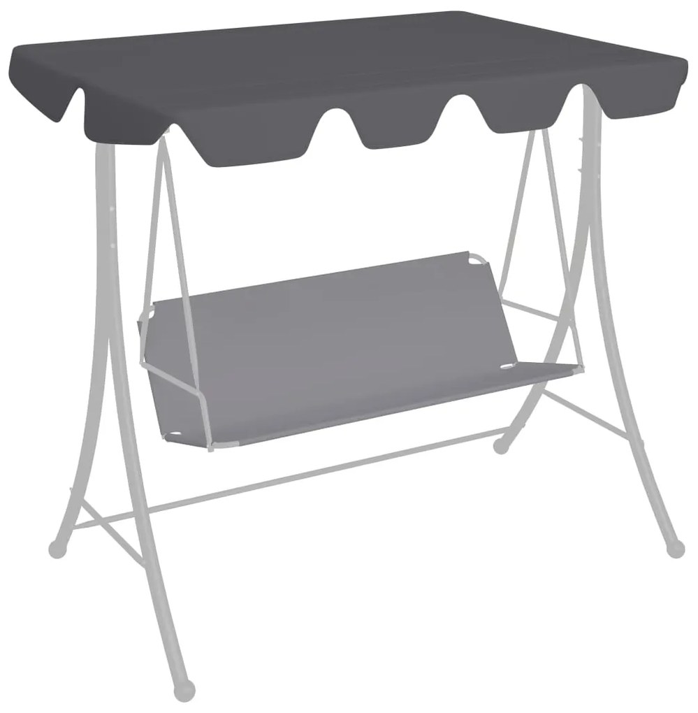 Toldo suplente baloiço 188/168x110/145cm 270 g/m² antracite