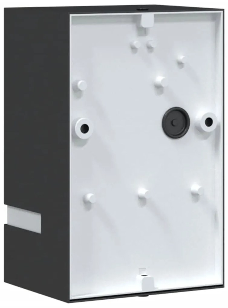 Candeeiro de parede para exterior aço inoxidável preto
