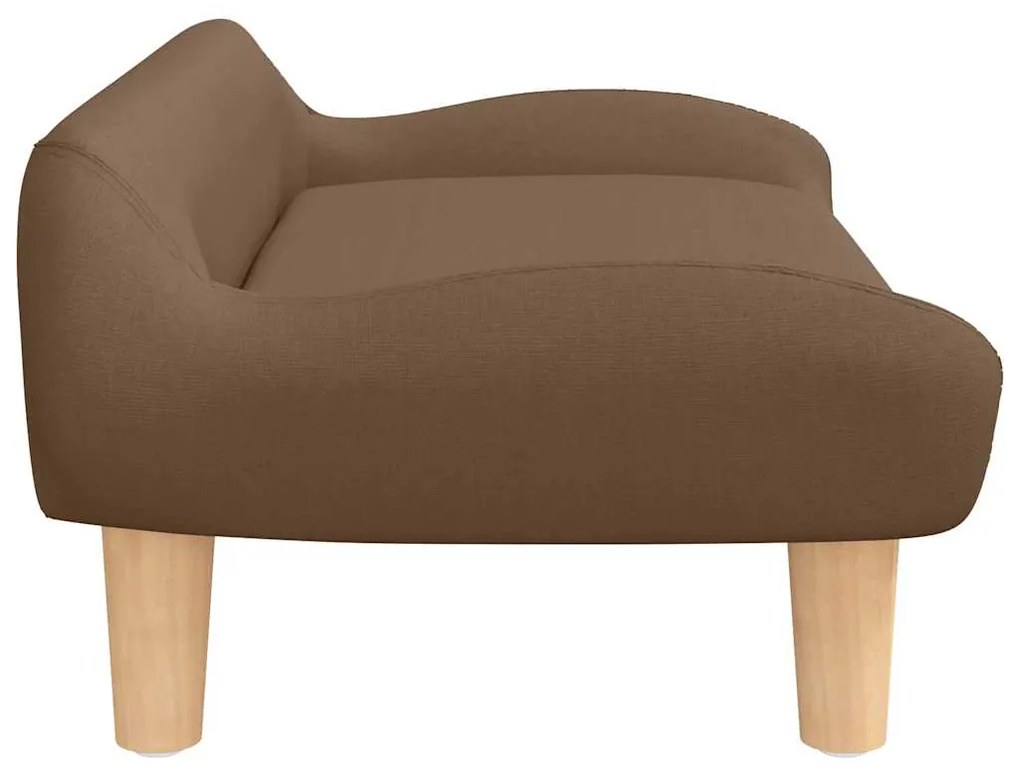 Cama para cães 70x40x24 cm tecido castanho