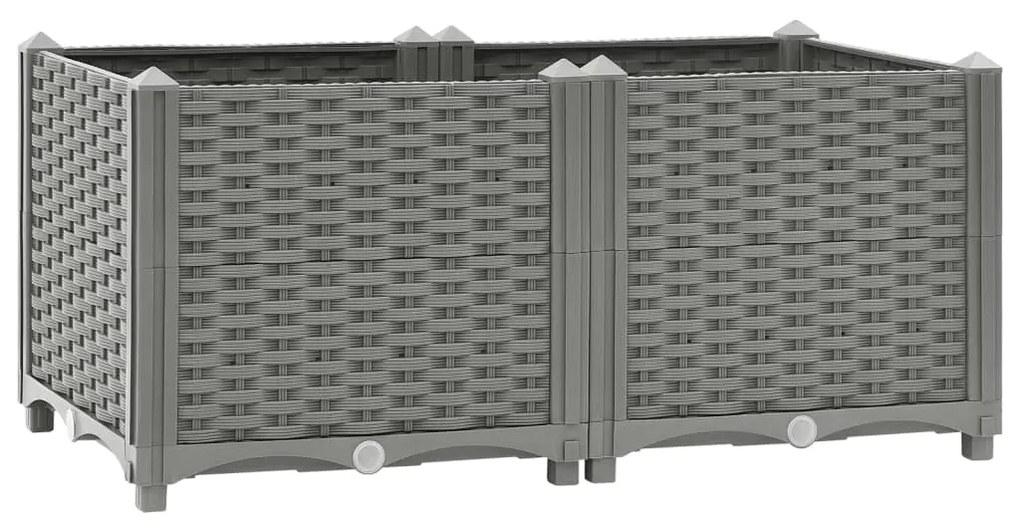 vidaXL Canteiro elevado 80x40x38 cm polipropileno