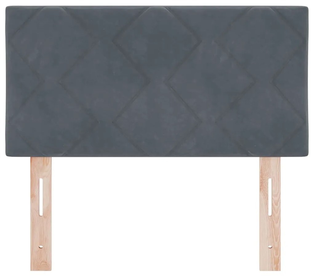 Cabeceira vidaXL Design Blocos de Diamante Cinza Escuro 80 cm Veludo