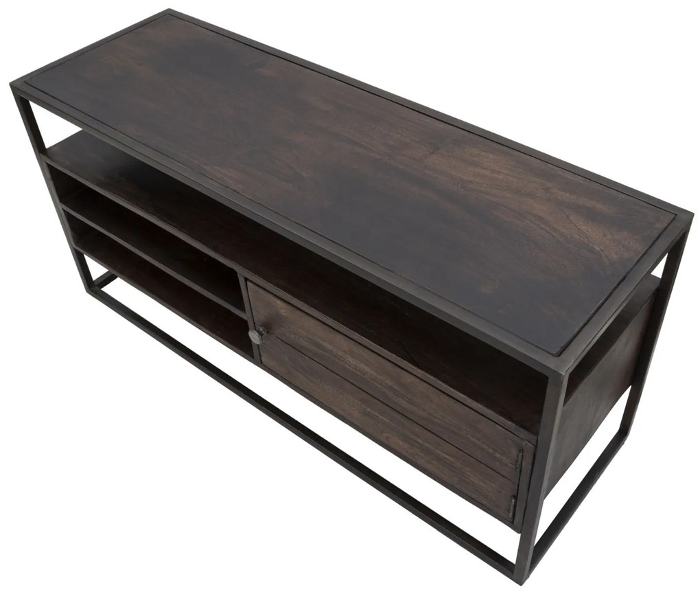 ARMÁRIO DE TV BURN 120X40X55 CM (MADEIRA DE ACÁCIA NILÓTICA) CASTANHO