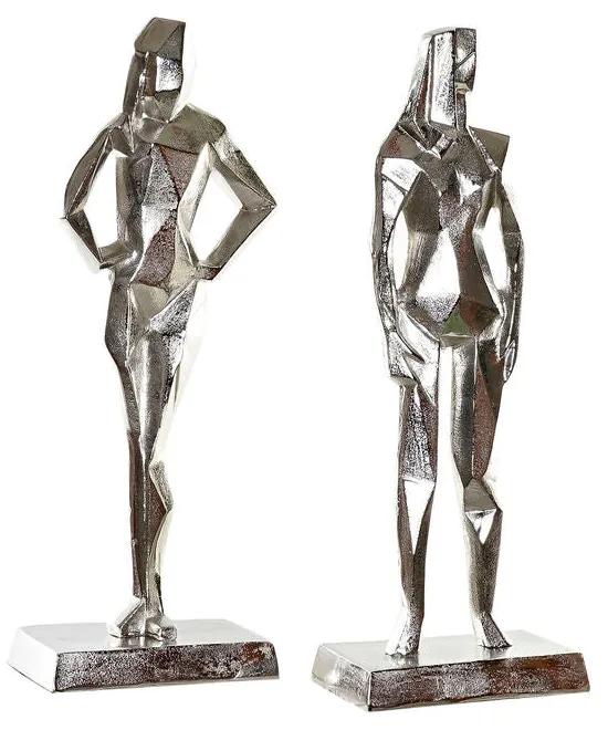 Figura Decorativa DKD Home Decor Alumínio (2 pcs) (23 x 13 x 62 cm)
