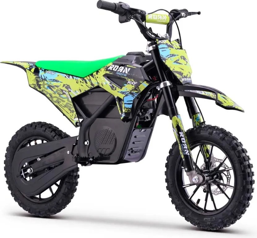 Mini moto elétrica para crianças 550W ROAN RXF até 25 km/h Com Limitador (24V-12AH) 10/10 Verde
