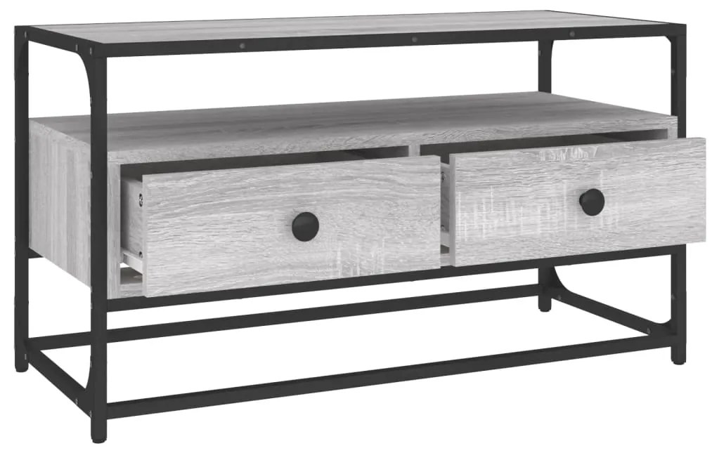 Móvel de TV 80x35x45 cm derivados de madeira cinzento sonoma
