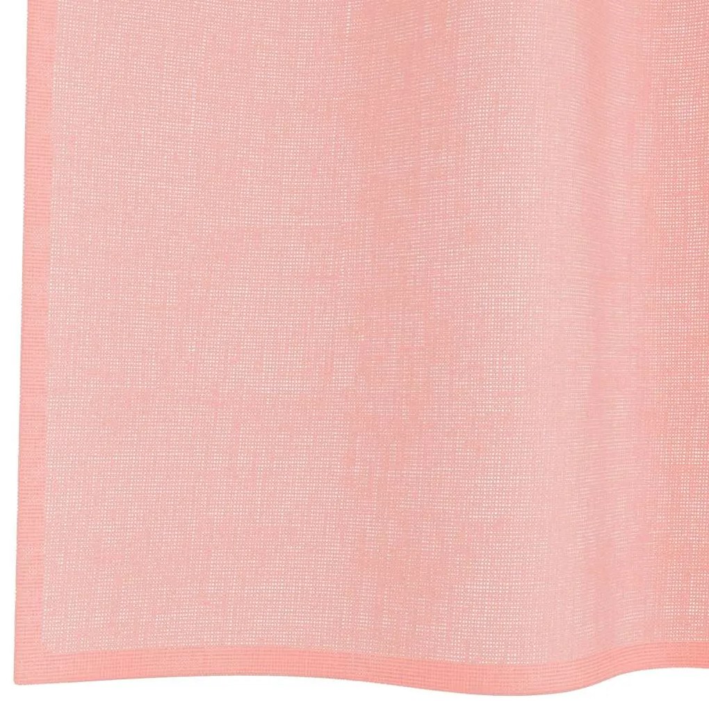 Cortinas de voile com bolsos para varão 2 pcs rosa