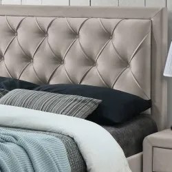 Cama de Casal BIA Bege - 160x200cm