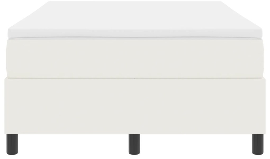 Cama Box com Colchão Creme - 120 x 200 cm, Tecido de Veludo Cotelê
