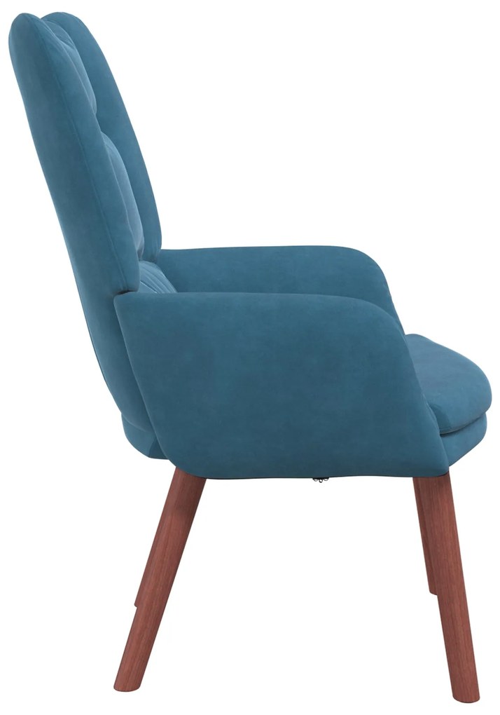 Poltrona Relaxante Velvet Azul