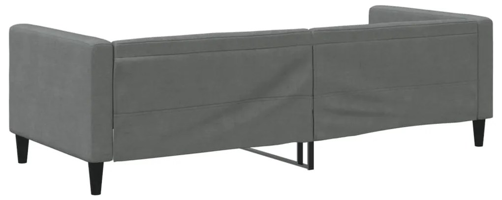 Sofá-cama 80x200 cm tecido cinzento-escuro
