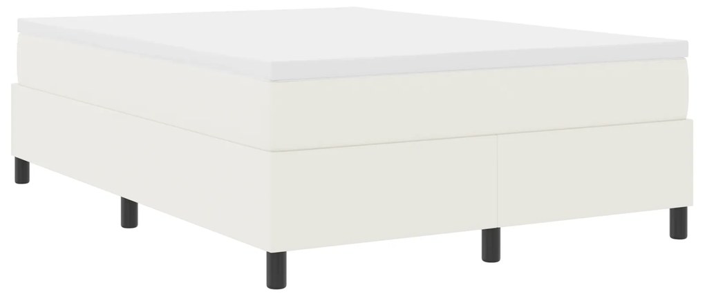 Cama Box VidaXL Creme 160x200 cm Tecido de Veludo Cotelê