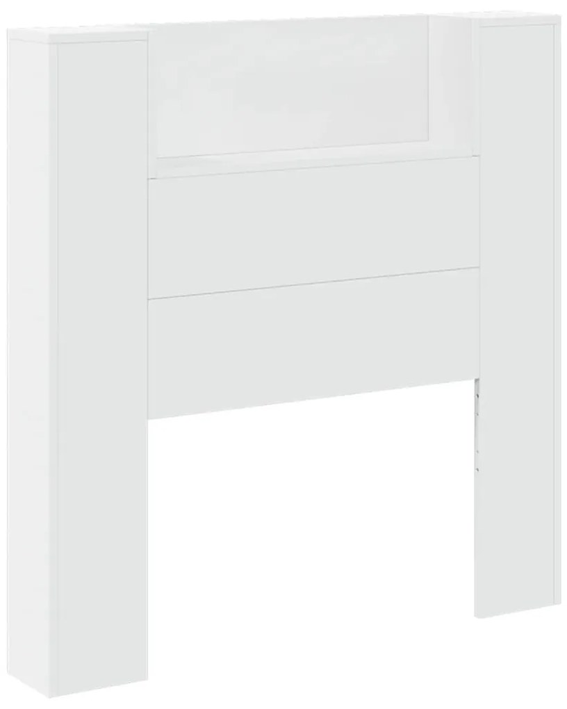 Armário de cabeceira com luzes LED 100x16,5x103,5 cm branco