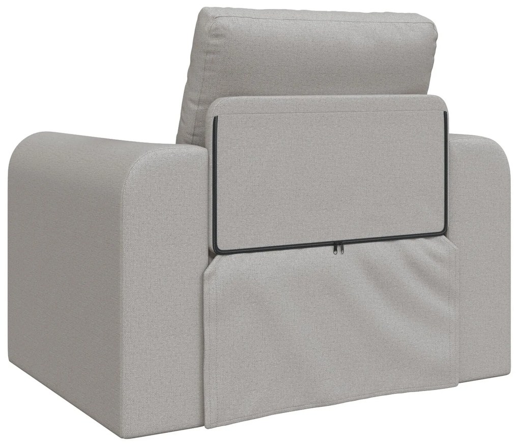 Sofá-Cama de Chão 2-em-1 Cinzento Nuvem 98x71x83 cm Tecido